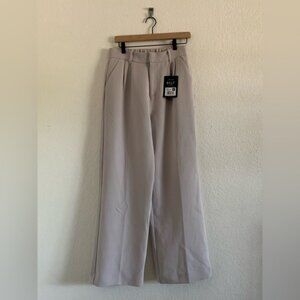 Bylt Midtown Wide Leg Pants Black Tailored High Rise Pleated Knit Women’s Size M